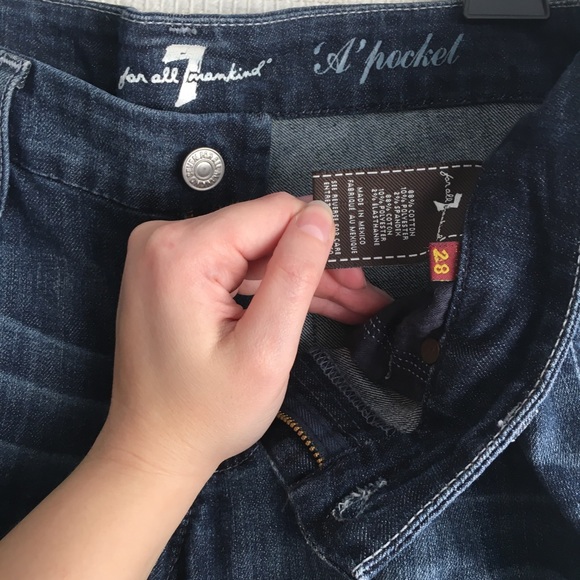 7FAM Seven A-Pocket Jeans Dark Wash - 28.5 inseam - Picture 3 of 6